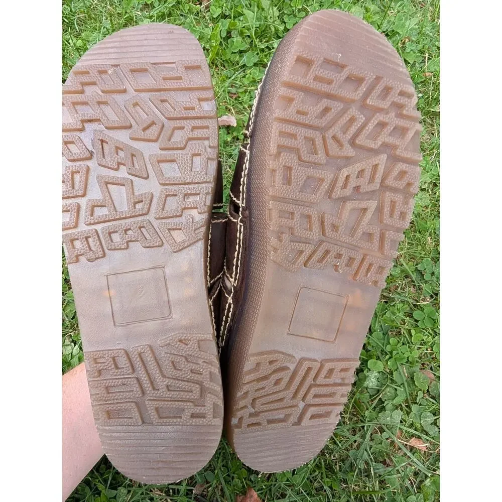 Scandia Woods Mens Brown‎ Leather Fisherman Sandals Sz 10M Strappy Chunky